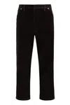Prada Velvet Trousers In Brown