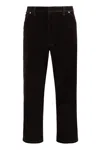 Prada Velvet Trousers In Darkbrown