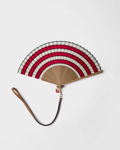 Prada Fan With Leather Strap