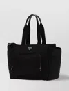 Prada Versatile Tote Nylon Multiple Pockets In Black