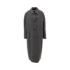 Prada Versized Loden Coat In Gray
