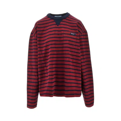 PRADA VERSIZED T-SHIRT WITH STRIPED MOTIF