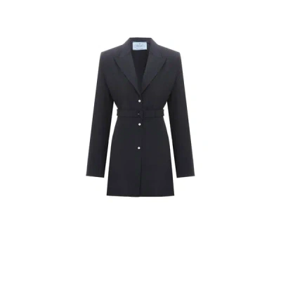 Prada Veste Tailleur En Laine In Blue