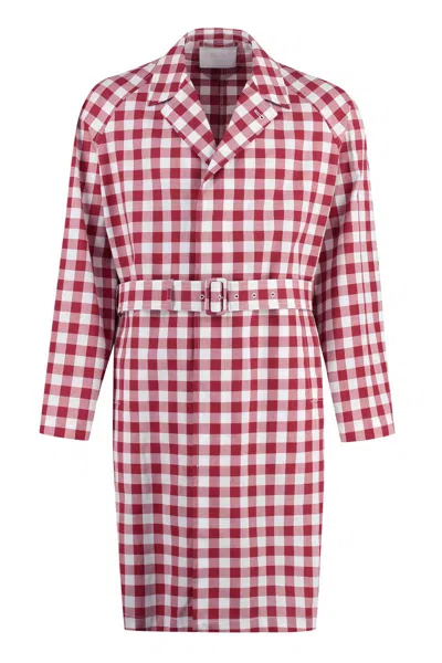 PRADA PRADA VICHY COTTON COAT