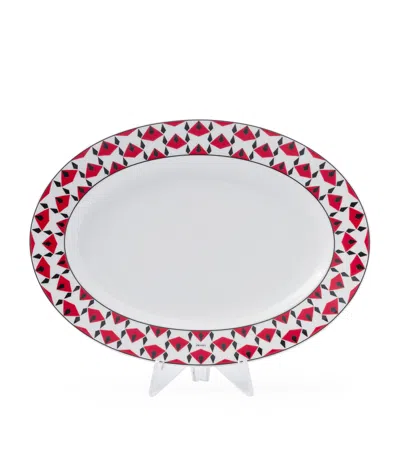 Prada Vienna Serving Plate In Animal Print