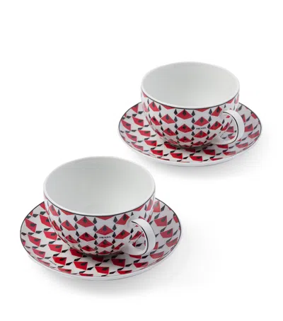 Prada Vienna Teacup And Saucer In Animal Print