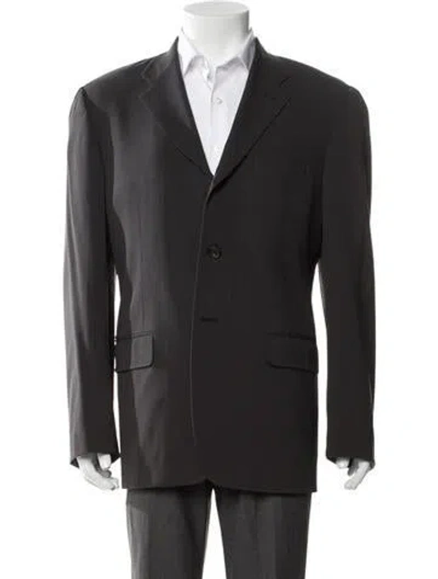 Pre-owned Prada Vintage 1990's Blazer In Gray