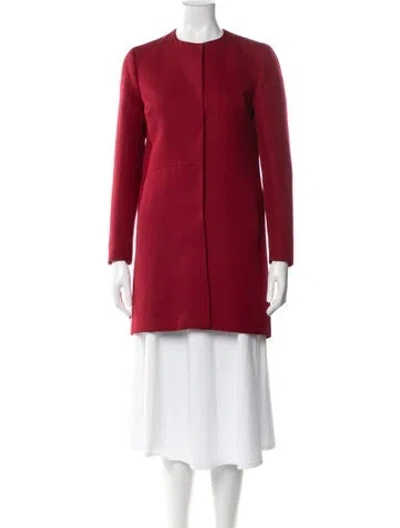 Pre-owned Prada Vintage 1990's Coat In Burgundy