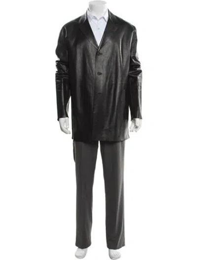Pre-owned Prada Vintage 1990's Overcoat In Black