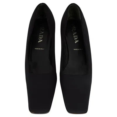 Pre-owned Prada Vintage 1990's  Black Square Kitten Heels