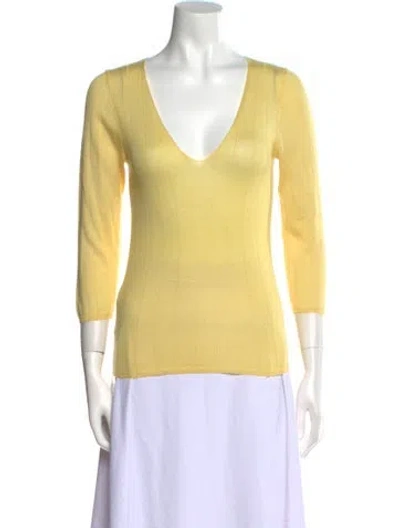 Pre-owned Prada Vintage 1990's Sweater In Yellow