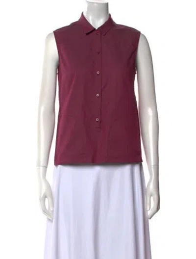 Pre-owned Prada Vintage 1990's Top In Burgundy