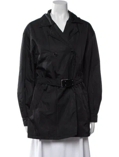 Pre-owned Prada Vintage 1990's Trench Coat In Black