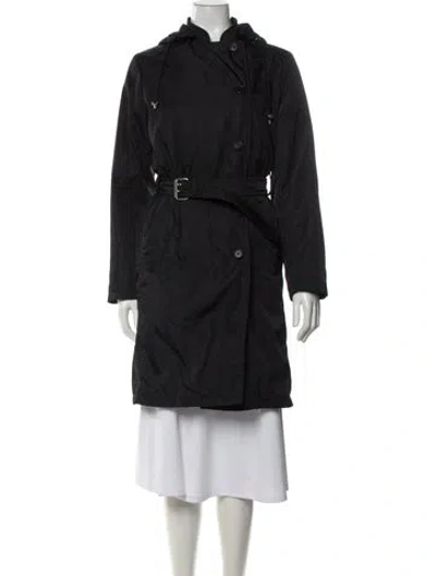 Pre-owned Prada Vintage 1990's Trench Coat In Black