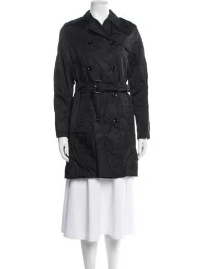 Pre-owned Prada Vintage 1990's Trench Coat In Black