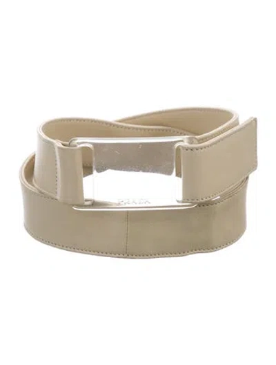 Pre-owned Prada Vintage 1990's Waist Belt In Neutral