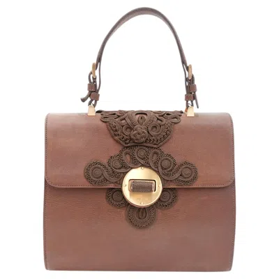 Pre-owned Prada Vintage 1990s  Antic Passamane Brown Goat Leather Top Handle Bag