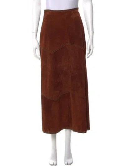 Pre-owned Prada Vintage 1993 Skirt Set In Brown