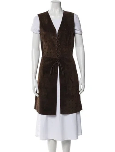 Pre-owned Prada Vintage 1993 Vest In Brown