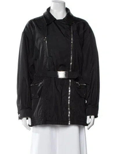 Pre-owned Prada Vintage 1994 Biker Jacket In Black