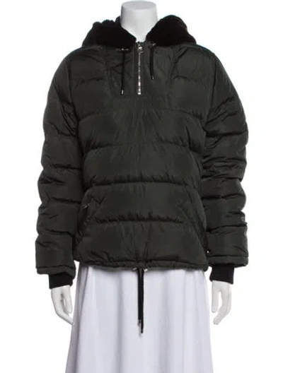 Pre-owned Prada Vintage 1997 Fur Jacket In Green