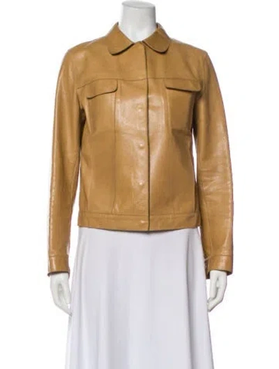 Pre-owned Prada Vintage 1999 Biker Jacket In Brown