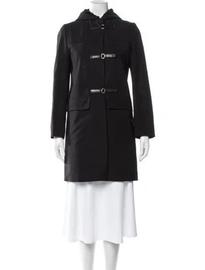 Pre-owned Prada Vintage 1999 Fur Coat In Black