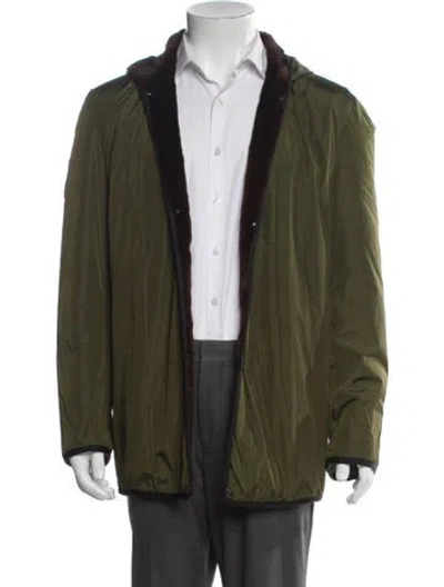 Pre-owned Prada Vintage 1999 Parka In Green