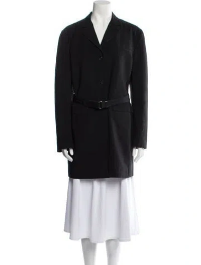 Pre-owned Prada Vintage 1999 Peacoat In Black