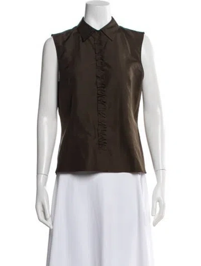 Pre-owned Prada Vintage 1999 Top In Brown