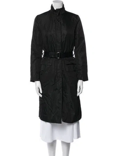 Pre-owned Prada Vintage 1999 Trench Coat In Black