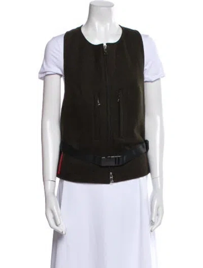 Pre-owned Prada Vintage 1999 Vest In Green