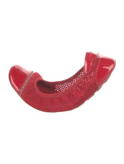 Pre-owned Prada Vintage 2000's Ballet Flats In Red