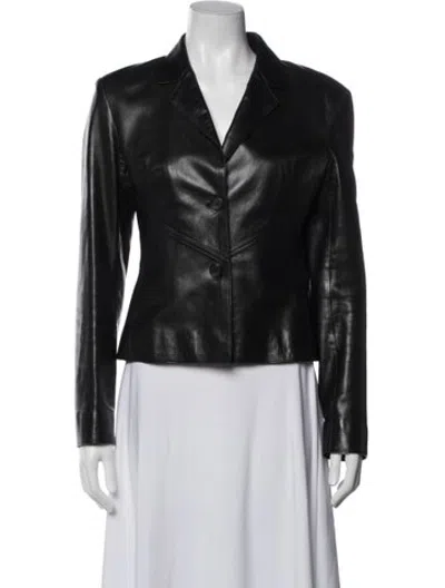 Pre-owned Prada Vintage 2000's Biker Jacket In Black