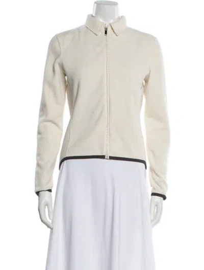 Pre-owned Prada Vintage 2000's Biker Jacket In Neutral