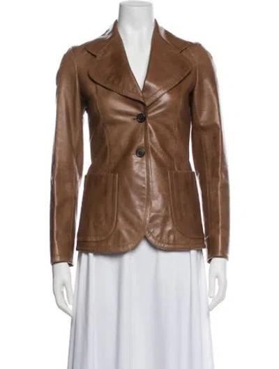 Pre-owned Prada Vintage 2000's Blazer In Brown