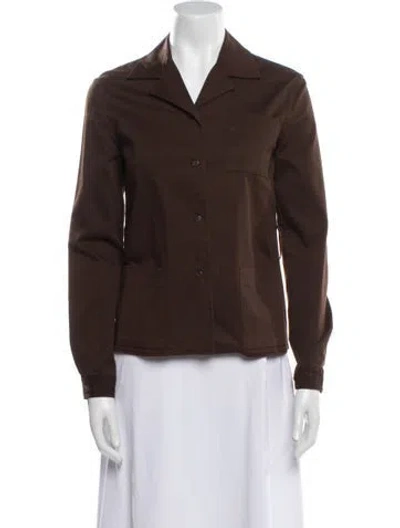 Pre-owned Prada Vintage 2000's Blazer In Brown