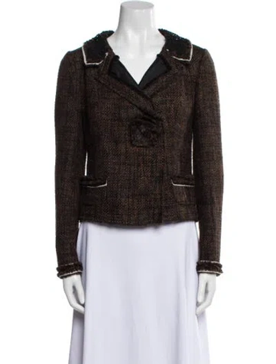 Pre-owned Prada Vintage 2000's Blazer In Brown