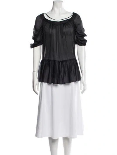 Pre-owned Prada Vintage 2000's Blouse In Black