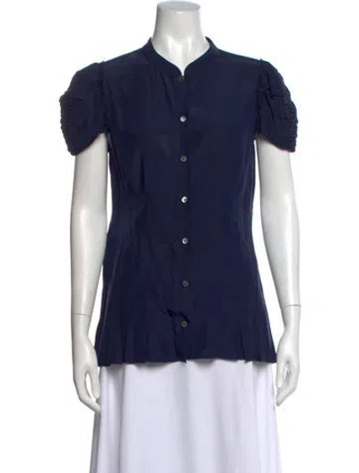 Pre-owned Prada Vintage 2000's Blouse In Blue