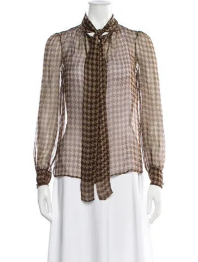 Pre-owned Prada Vintage 2000's Blouse In Brown
