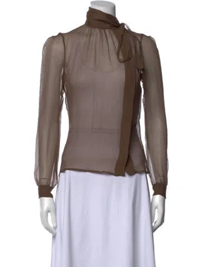 Pre-owned Prada Vintage 2000's Blouse In Brown