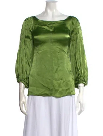 Pre-owned Prada Vintage 2000's Blouse In Green