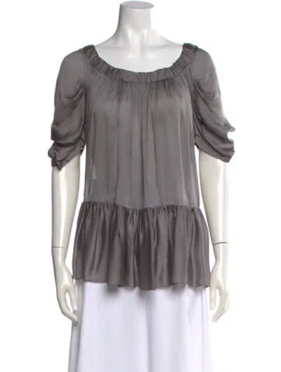 Pre-owned Prada Vintage 2000's Blouse In Grey