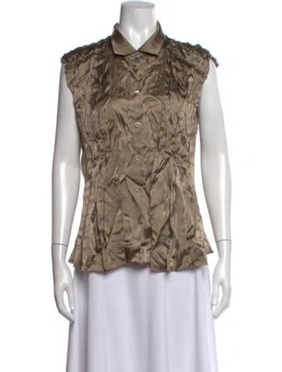 Pre-owned Prada Vintage 2000's Blouse In Neutrals