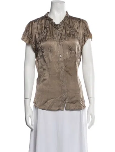 Pre-owned Prada Vintage 2000's Blouse In Neutrals