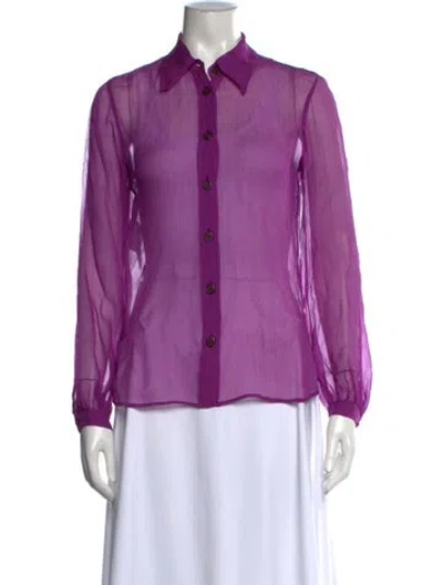 Pre-owned Prada Vintage 2000's Blouse In Purple