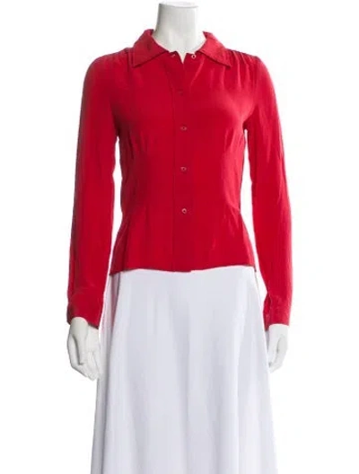 Pre-owned Prada Vintage 2000's Blouse In Red