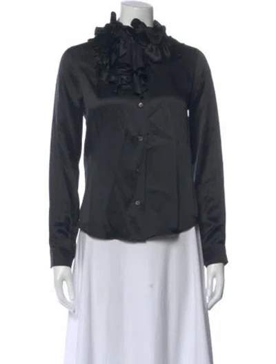 Pre-owned Prada Vintage 2000's Blouse W/ Tags In Black