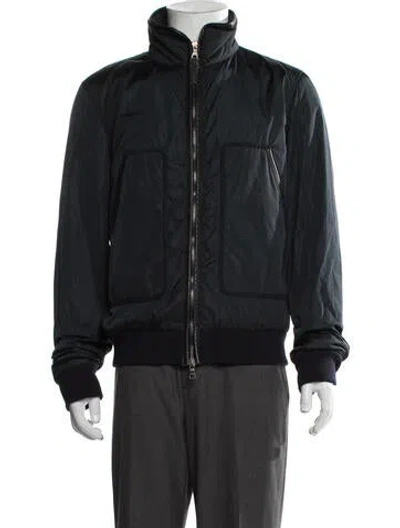 Pre-owned Prada Vintage 2000's Bomber Jacket In Blue